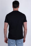 Barabas Men's Palm Beach Rhinestone Stretch Crew Neck T-Shirt 6TR07 Black