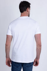 Barabas Men's Panther Rhinestone Stretch Crew Neck T-Shirt 6TR08 White