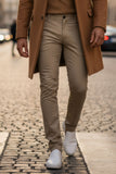 BARABAS Men's Solid Basic Color Casual Dress Pants B2062 Sand