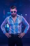 Barabas Wholesale Men El Chapo Blue shirt fantasy 2680