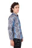 Barabas Wholesale Men El Chapo Blue shirt fantasy 2680