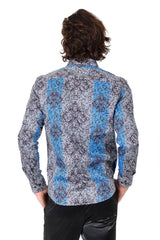 Barabas Wholesale Men El Chapo Blue shirt fantasy 2680
