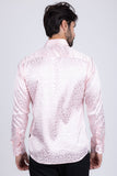 Barabas Wholesale Men textured leopard design pattern button down Shirts B310 Pink