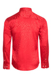 Barabas Wholesale Men textured leopard design pattern button down Shirts B310