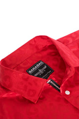 Barabas Wholesale Men textured leopard design pattern button down Shirts B310