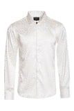 Barabas Wholesale Men textured leopard design pattern button down Shirts B310