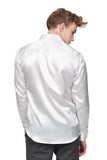 Barabas Wholesale Mens Luxury Metallic Long Sleeve Button Down Shiny shirts B312 White