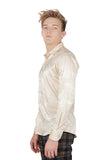 Barabas Wholesale Men's Greek Key Baroque Long Sleeve Button Down Shirt B313 Cream