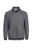 Barabas Men Coat Black grey knit collar striped liner jacket BH60