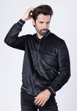 Barabas Wholesale Men's Shiny Glittery Sparkly Bomber Jacket BJ1358 Black