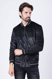 Barabas Wholesale Men's Shiny Glittery Sparkly Bomber Jacket BJ1358 Black