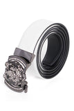 Barabas Wholesale Men black buckle Solid color Crocodile Snake belt BK11