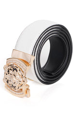 Barabas Wholesale Men gold buckle Solid color Crocodile Snake belt BK11