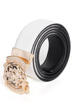 Barabas Wholesale Men gold buckle Solid color Crocodile Snake belt BK11