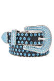 Barabas Wholesale men's Jewels Rhinestone Stone Buckle leather belt BK816