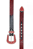 Barabas Wholesale men's Jewels Rhinestone Stone Buckle leather belt BK816