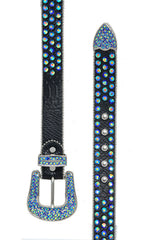 Barabas Wholesale men's Jewels Rhinestone Stone Buckle leather belt BK816