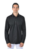 Barabas Wholesale Men's Greek Key Baroque Button Down Long Sleeves Shirts BR100 Black