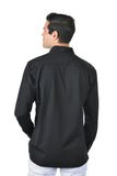 Barabas Wholesale Men's Greek Key Baroque Button Down Long Sleeves Shirts BR100 Black