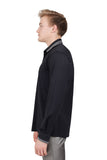 Barabas Wholesale Men's Rhinestone Greek key Pattern Long Sleeves Shirts BR100 Black Silver