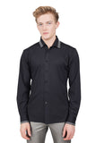Barabas Wholesale Men's Rhinestone Greek key Pattern Long Sleeves Shirts BR100 Black Silver