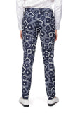 BARABAS men's cube prints checkered plaid navy black chino pants CP148