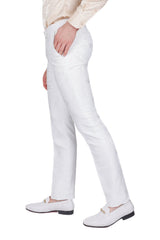 Barabas Men's Greek Pattern Floral Baroque Luxury Prom Blazer CP3100 White