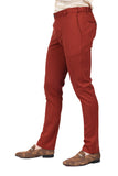 Barabas Men's Solid Color Essential Chino Dress Stretch Pants CP4007 Brick