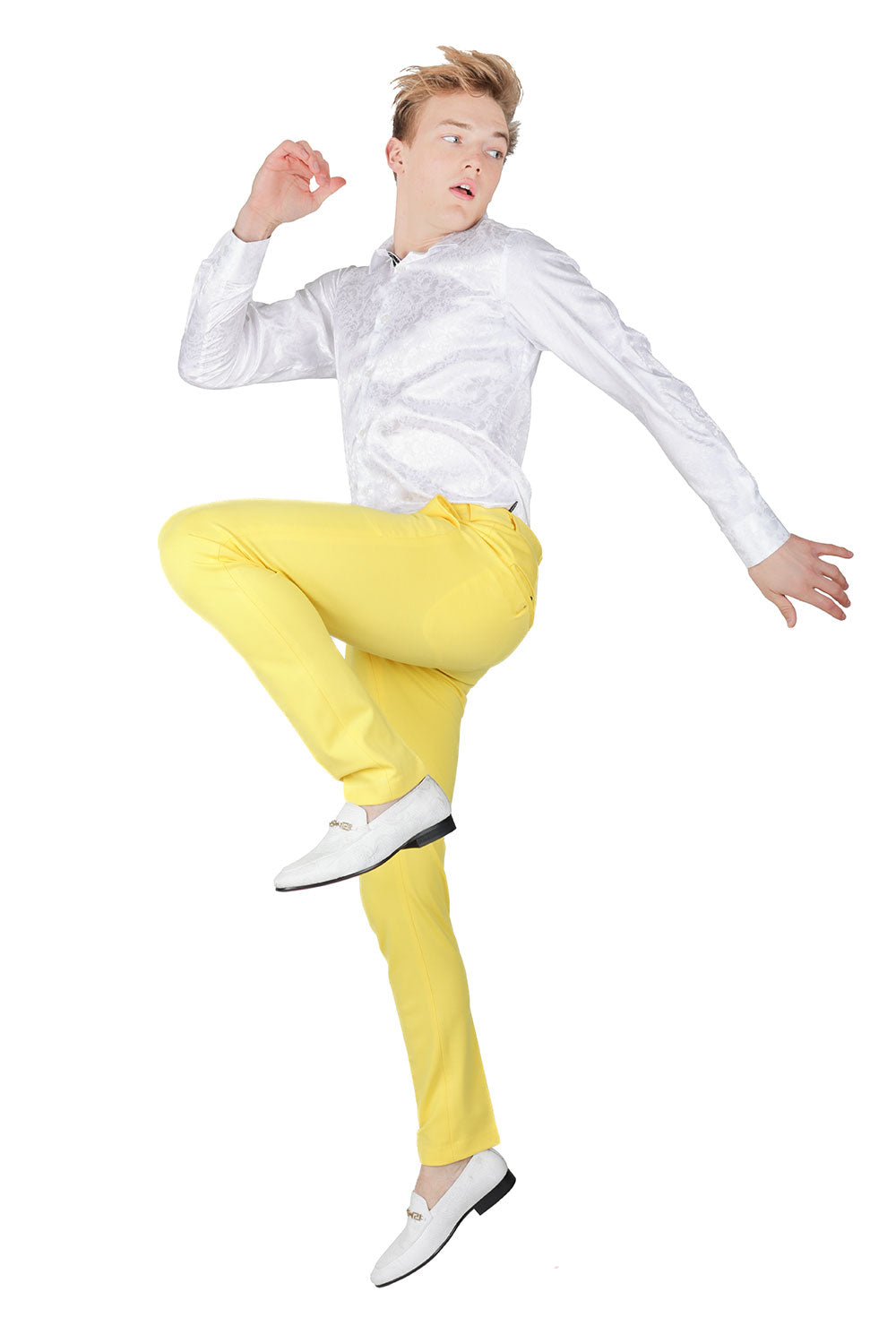 Barabas Wholesale Men's Solid Color Basic Essential Chino Dress Pants CP4007 Yellow