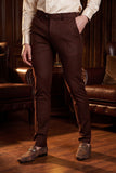 Barabas Men's Solid Color Basic Essential Chino Dress Pants CP4007 Chocolate