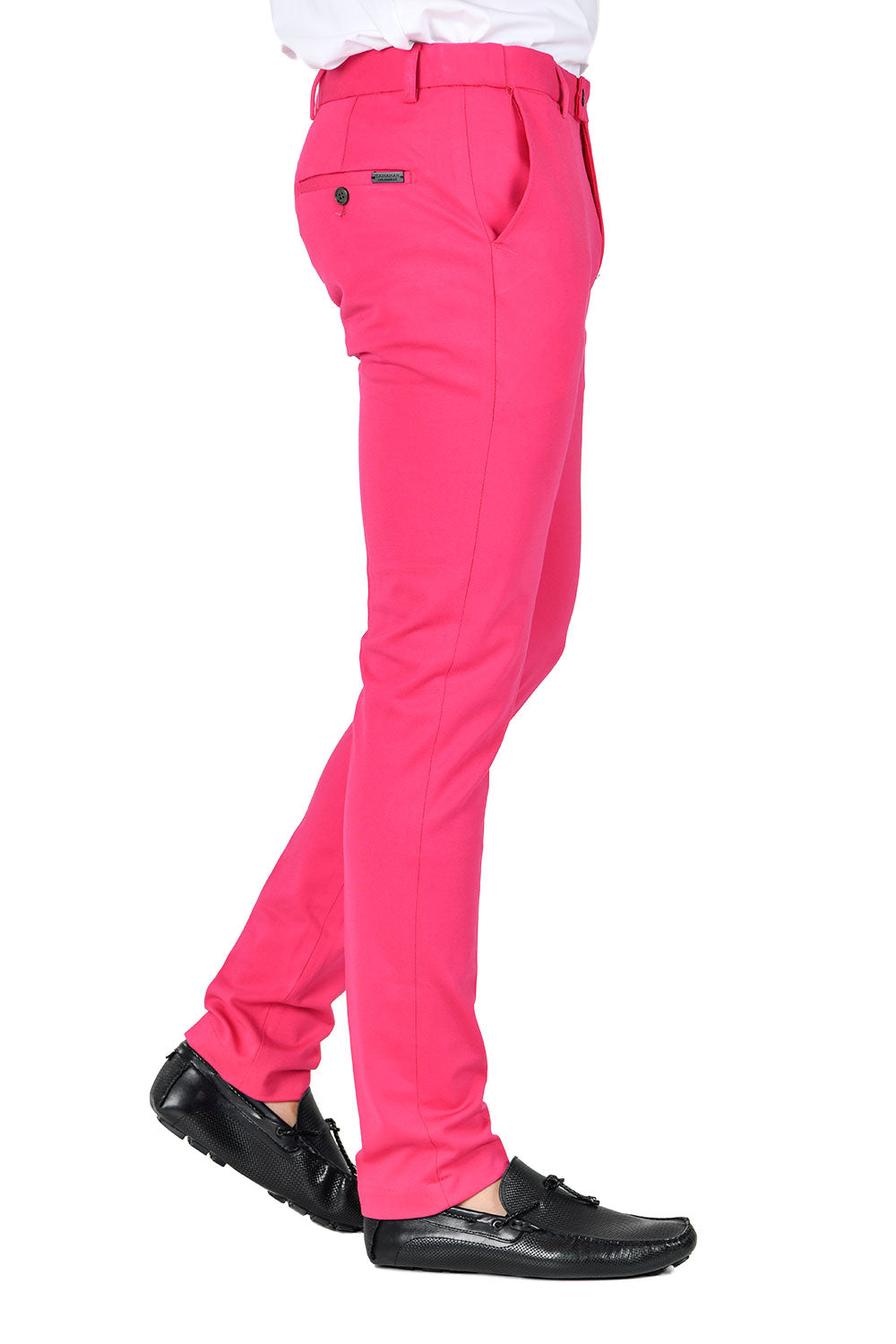 Barabas Wholesale Men's Solid Color Basic Essential Chino Dress Pants CP4007 Fuschia