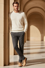 Barabas Wholesale Men's Solid Color Essential Chino Dress Stretch Pants CP4007 Grey