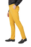 Barabas Men's Solid Color Essential Chino Dress Stretch Pants CP4007 Mustard