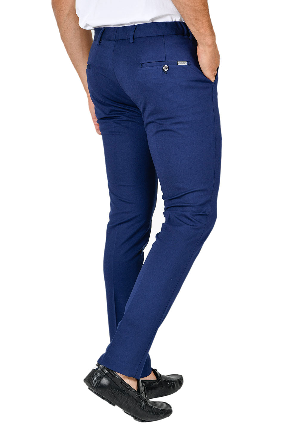 Barabas Men's Solid Color Basic Essential Chino Dress Pants CP4007 Navy