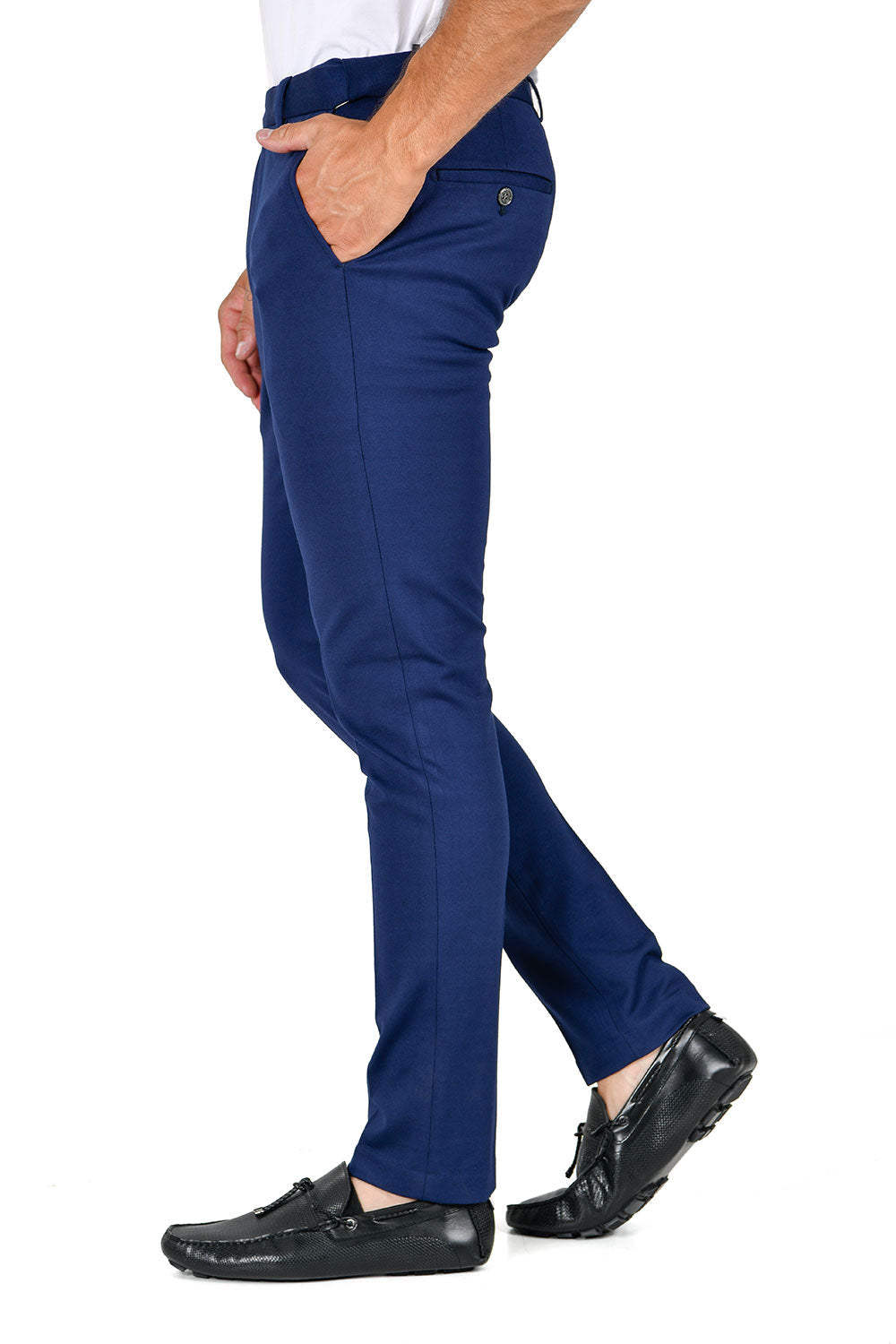 Barabas Wholesale Men's Solid Color Basic Essential Chino Dress Pants CP4007 Navy