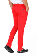 Barabas Wholesale Men's Solid Color Basic Essential Chino Dress Pants CP4007 Red
