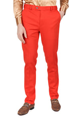Barabas Wholesale Men's Solid Color Essential Chino Dress Stretch Pants CP4007 Rust