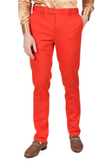 Barabas Men's Solid Color Basic Essential Chino Dress Pants CP4007 Rust