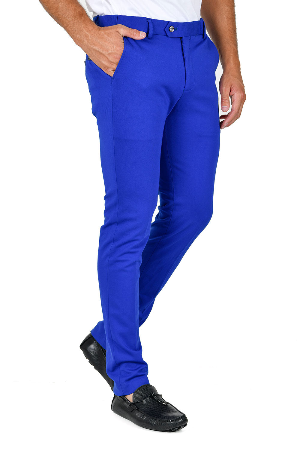 Barabas Wholesale Men's Solid Color Basic Essential Chino Dress Pants CP4007 Royal Blue