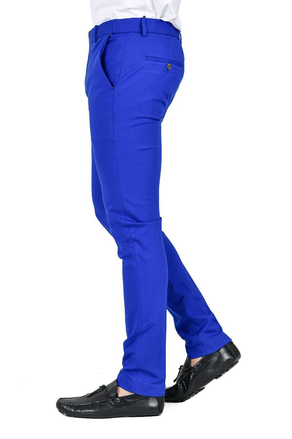 Barabas Wholesale Men's Solid Color Basic Essential Chino Dress Pants CP4007 Royal Blue