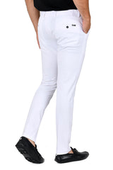 Barabas Men's Solid Color Basic Essential Chino Dress Pants CP4007 White