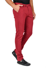 Barabas Wholesale Men's Solid Color Basic Essential Chino Dress Pants CP4007 Wine