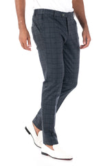 BARABAS Wholesale Men's checkered plaid chino pants CP83 Navy