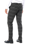 BARABAS Wholesale Men's checkered plaid chino pants CP85 Black