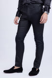 Barabas Men's Glossy Pattern Design Sparkly Luxury Dress Pants CP95 Black