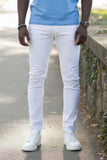 BARABAS Men's Slim Fit Snow White Denim Jeans DP3649 White