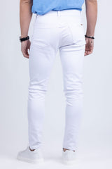 BARABAS Men's Slim Fit Snow White Denim Jeans DP3649 White