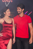 Barabas Wholesale Men's Solid Color Linear Collar and Cuff Polo Shirts 3PS127 Red