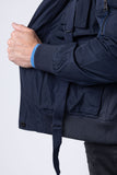 Barabas Men's Multi Pocket Zippers Closure Bomber Jacket GL15 Navy