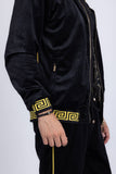 Barabas Wholesale Men's Casual Street Medusa Greek Pattern Tracksuits JJ900 Black